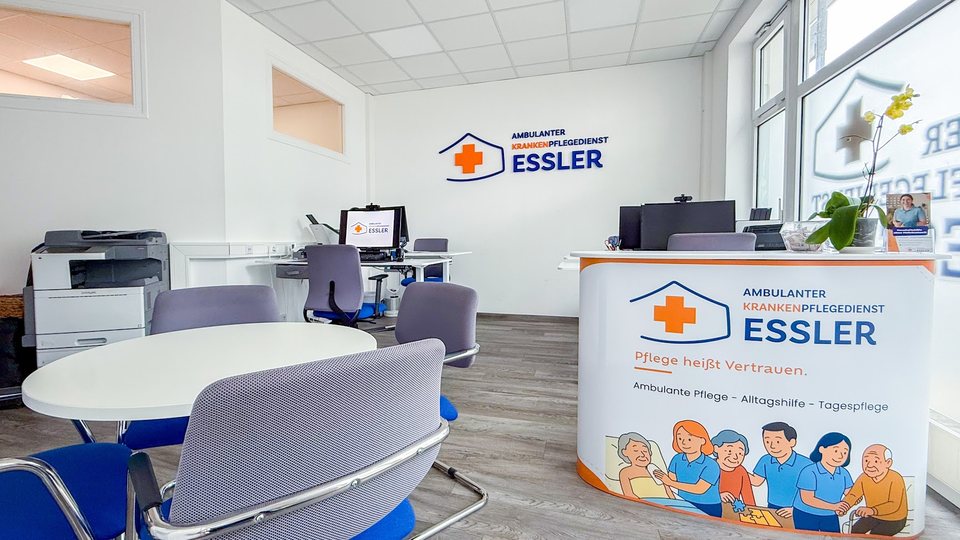 Beratungsraum im Büro des Pflegedienstes Essler in der Löbauer Straße 37